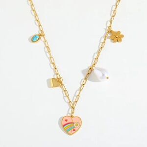 Sweet Pearl Heart Necklace